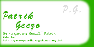 patrik geczo business card